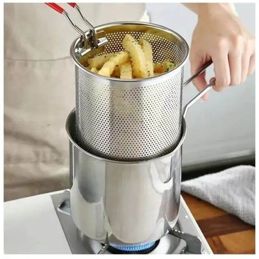 🍟🍗🥟Stainless Steel Deep Frying Pot | Perfect for Crispy Deep Frying