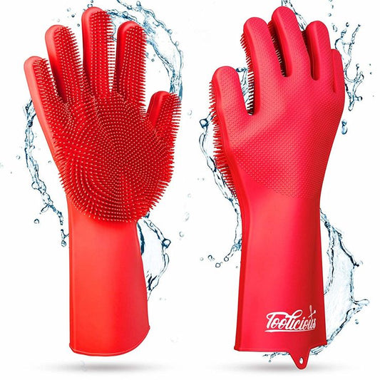 🧤✨ Magic Silicone Dishwashing Gloves – Clean & Scrub Effortlessly 🧼🌟