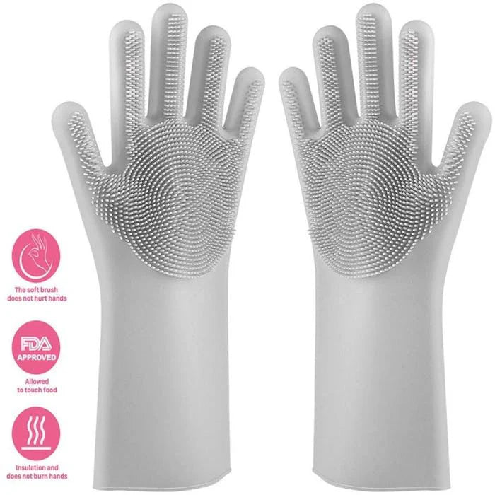 🧤✨ Magic Silicone Dishwashing Gloves – Clean & Scrub Effortlessly 🧼🌟
