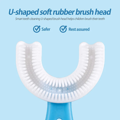 🦷✨ Baby Toothbrush 360° U-Shaped 🦷 – Soft, Safe & Mess-Free Cleaning 🍼