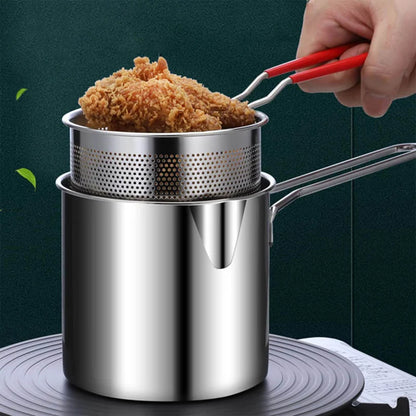 🍟🍗🥟Stainless Steel Deep Frying Pot | Perfect for Crispy Deep Frying