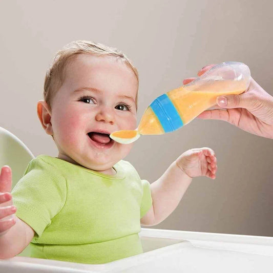 🍼👶 Silicone Baby Spoon & Feeding Bottle – Soft, Safe & Easy Baby Feeding