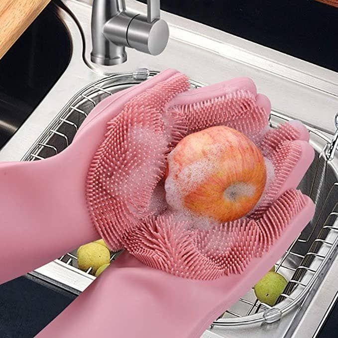 🧤✨ Magic Silicone Dishwashing Gloves – Clean & Scrub Effortlessly 🧼🌟