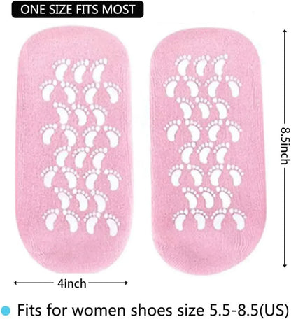 👣💧 Silicone Gel Moisturizing Socks – Soft, Smooth & Hydrated Feet 🌙✨