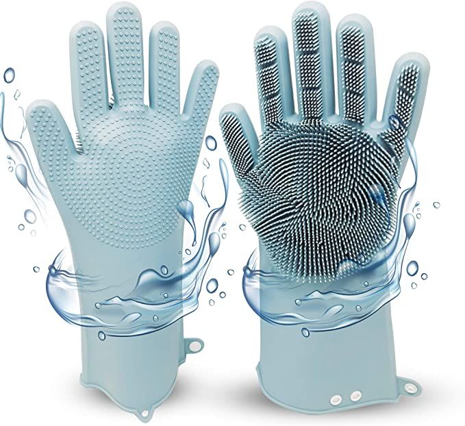 🧤✨ Magic Silicone Dishwashing Gloves – Clean & Scrub Effortlessly 🧼🌟