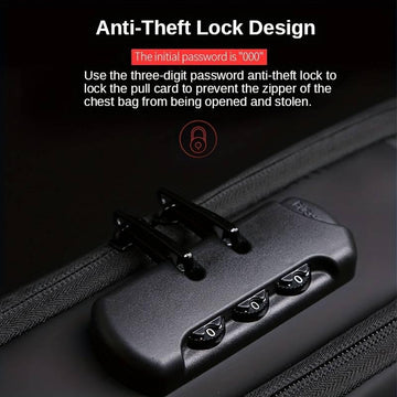 Unisex Crossbody Tech Sling Bag with USB Charging Port | Waterproof Anti-Theft Travel & Daily Use Bag