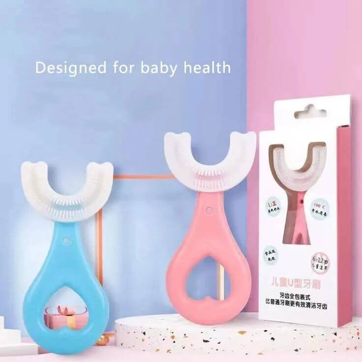 🦷✨ Baby Toothbrush 360° U-Shaped 🦷 – Soft, Safe & Mess-Free Cleaning 🍼