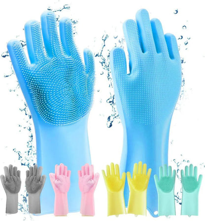 🧤✨ Magic Silicone Dishwashing Gloves – Clean & Scrub Effortlessly 🧼🌟