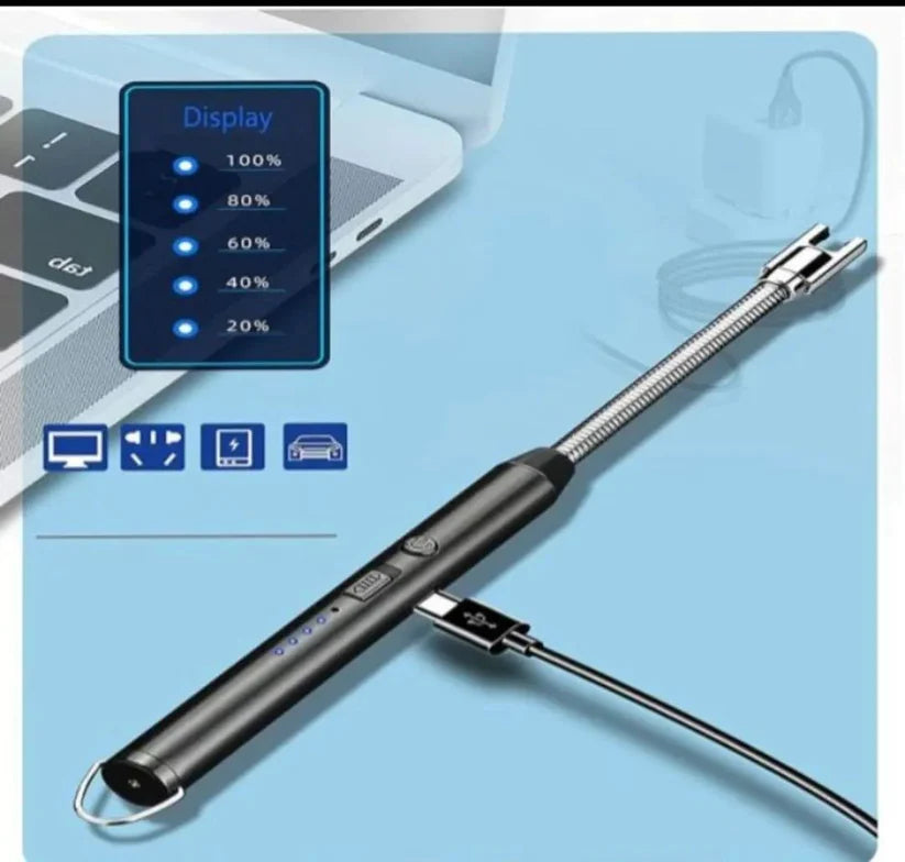 🔥⚡ Plasma Electric Lighter – Windproof & Rechargeable 🔌✨