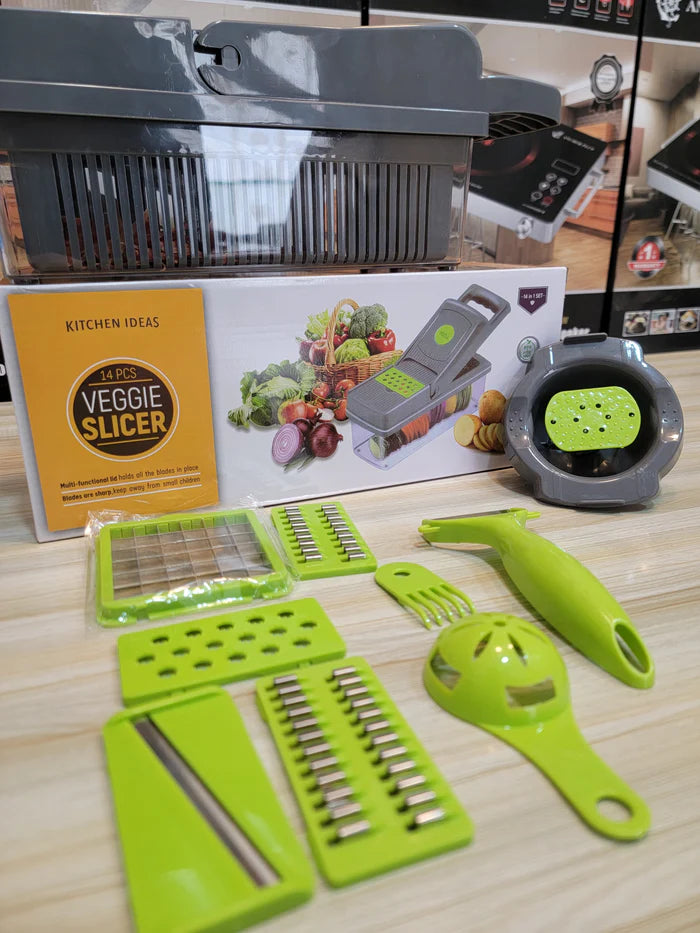 🍅14-in-1 Vegetable Cutter Slicer – The Ultimate Kitchen Tool | ZAYZAA