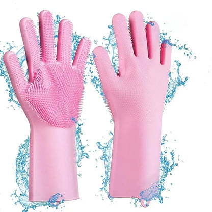 🧤✨ Magic Silicone Dishwashing Gloves – Clean & Scrub Effortlessly 🧼🌟