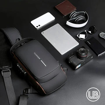 Unisex Crossbody Tech Sling Bag with USB Charging Port | Waterproof Anti-Theft Travel & Daily Use Bag